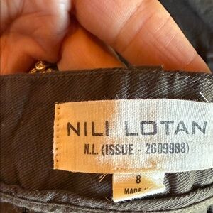 Nili Lotan East Hampton Pant Dark Brown style 2609988. Only worn twice